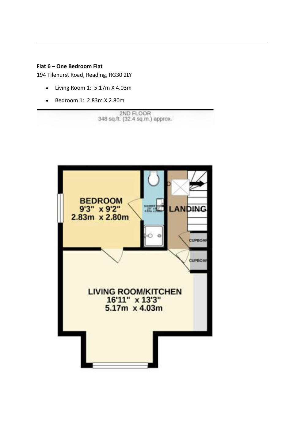 Flat 6 floor plan details